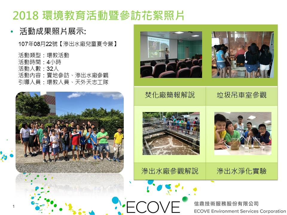 20180822滲出水廠兒童夏令營32人